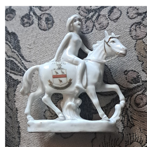 White porcelain horse - porcelain, &