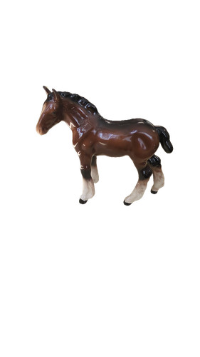Vintage porcelain horse - porcelain,