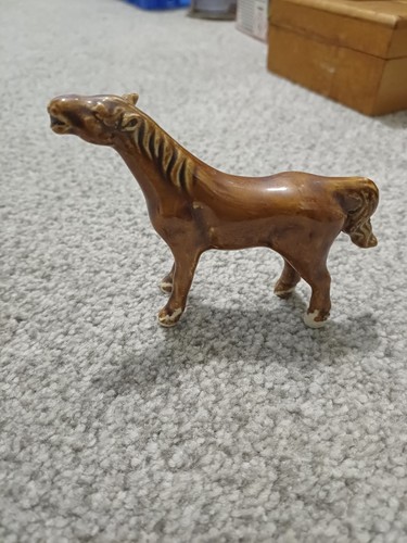 Vintage minature brown glazed - brown,