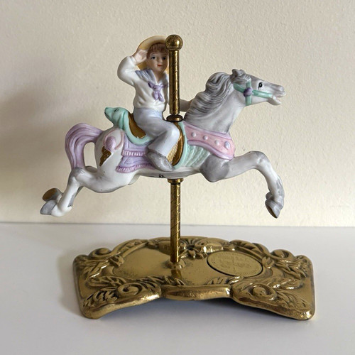 Vintage porcelain carousel - porcelain,