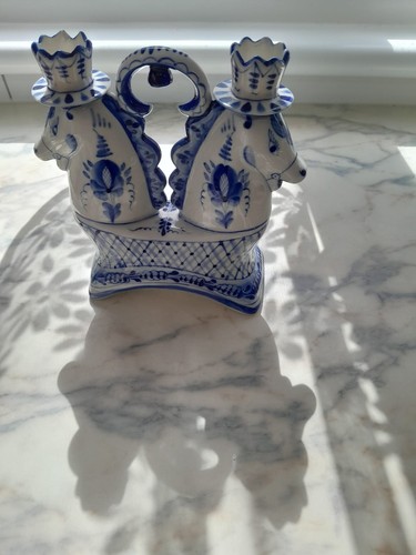 Vintage gzhel porcelain hand - gzhel,