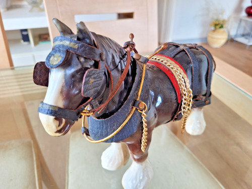 Vintage porcelain shire horse - porcelain,