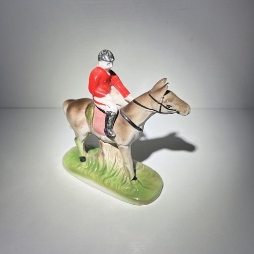 Vintage staffordshire jockey - vintage,