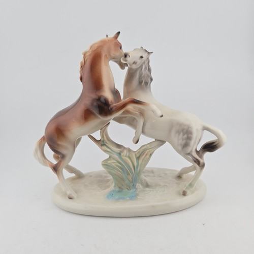 Vintage porcelain fighting - porcelain,