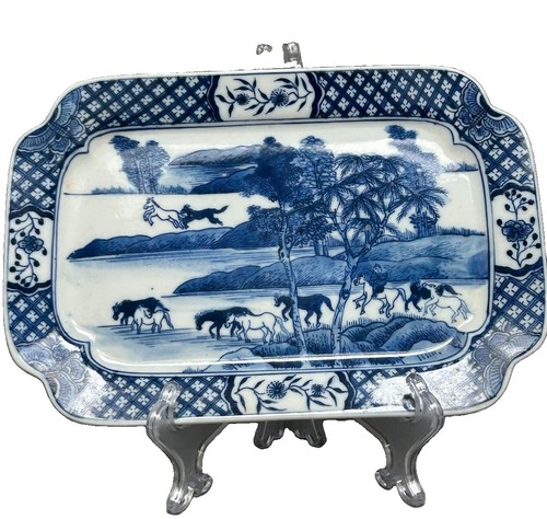 Antique chinese blue - blue, white